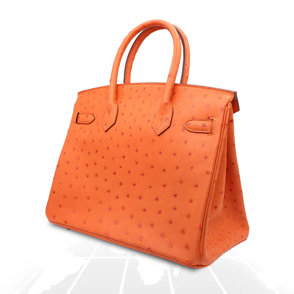 Hermes Birkin 30 Tangerine Autruche Ostrich Gold Hardware - Image 6