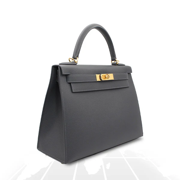 Hermes Kelly 28 Veau Epsom Ardoise Gold Hardware - Image 8