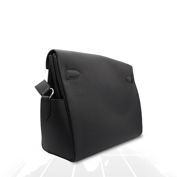 Hermes Kelly Messenger GM Black (89) Togo Palladium Hardware - Image 4